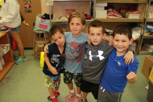 Young campers and with their friends at Eagles Landing