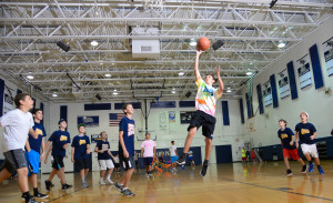Eagles Landing campers playing basketball